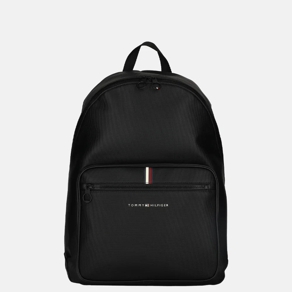 Tommy Hilfiger essential pique rugzak black bij Duifhuizen